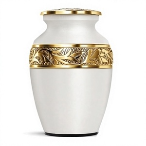Urna Conmemorativa Pequeña para Cenizas Humanas, Decorativa, Blanca, Recuerdo Personal para Mujeres y Hombres, Seres Queridos - Product Image 1