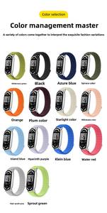 Venta al por mayor personalizado <span class=keywords><strong>Xiaomi</strong></span> Band 8/9/10 Compatible de lujo transpirable tejido de nailon Velcro correa de reloj con patrón de montaña salvaje - Product Image 6