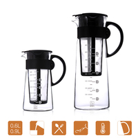 Cafetière à froid de haute qualité 900 ml, pot à café glacé avec poignée, cafetière à froid