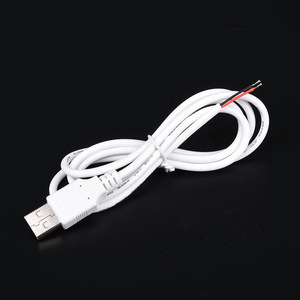 24AWG <span class=keywords><strong>USB</strong></span> <span class=keywords><strong>2</strong></span>,0 macho <span class=keywords><strong>2</strong></span> pines Pigtail Cable <span class=keywords><strong>USB</strong></span> tipo <span class=keywords><strong>A</strong></span> <span class=keywords><strong>2</strong></span> núcleos Cable desnudo Cable de extensión de extremo abierto para Cable de reparación DIY Negro Blanco - Product Image 2