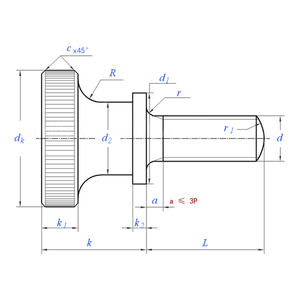 304 thép không gỉ M2 M2.5 M3 M4 cao đầu tay vít Súng cao su tay xoắn ốc gb834 có khía Đầu phẳng bước ngón tay cái vít - Product Image 4