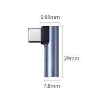 90-Grad-USB-C-auf-3,5-mm-Audio-Adapter |   Rechtwinkliger Typ-C Kopfhörer-Adapter |   Silberfarbe |   Plug & Play