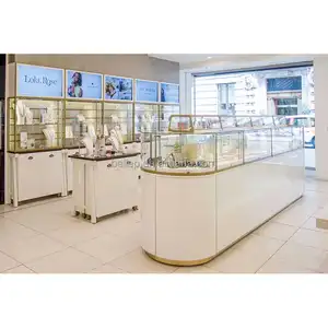 주문 호화스러운 유리제 보석 진열장 Vitrine Bijoux 보석 전시 내각