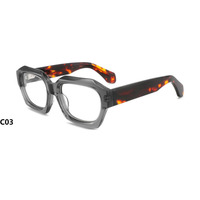 Monture optique carrée en acétate lunettes en acétate avec logo personnalisé monture surdimensionnée lunettes prêtes à l'emploi