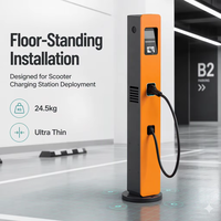 Chargeur rapide pour moto électrique 3,6 kW Type 6 pour station de recharge de scooter, personnalisable OEM, ultra-mince, 24,5 kg, sur pied