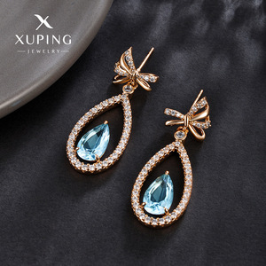 Colección de Aretes XUPING al por Mayor, Aretes de Perlas y Circonitas Cúbicas con Baño de Oro, Joyería Moderna y Llamativa para Mujer - Product Image 1