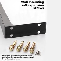 Support de meuble TV mural standard peint en métal triangulaire support de rangement pour trépied support de bureau suspendu à angle fixe en fer