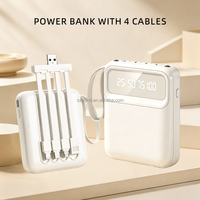 Banques d'alimentation ZMHQ avec câble + Câbles de charge 3-en-1 + Tasse en verre – Coffret cadeau d'affaires, cadeaux de remerciement pour enseignants, kits de bienvenue