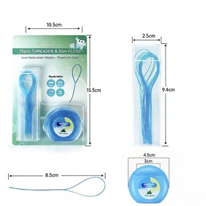 Dental floss puller, orthodontic dental cleaning <b>tool</b>, threader, braces, wicking <b>tool</b>, mint floss <b>roll</b> - Product Image 1