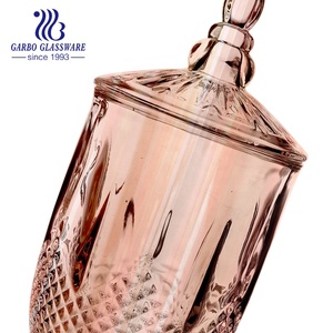 Distributeur de boissons en verre coloré plaqué ionique de grande taille 4500 ml 5 L avec robinet en métal ou en plastique pour boissons chaudes et froides, jus - Product Image 5