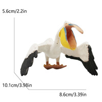 Figurines d'animaux en PVC transfrontalières : Kangourou, Éléphant, Lézard Rouge, Lion de Montagne – Jouets éducatifs pour la maternité