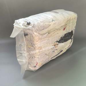 Trapos de algodón económicos para limpieza, blancos, con estampado de camisetas - Product Image 1