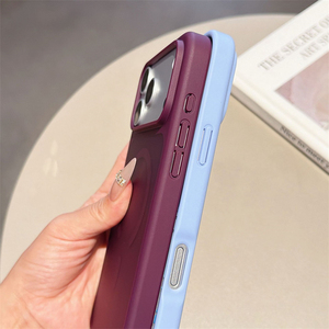 Coque de protection hybride en silicone mat avec cadre magnétique pour iPhone 18 17 Pro Max Air 16E 16 Plus 15 14 13 12 - Product Image 4