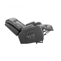 Fauteuil inclinable électrique moderne avec revêtement en tissu et structure métallique pour personnes âgées