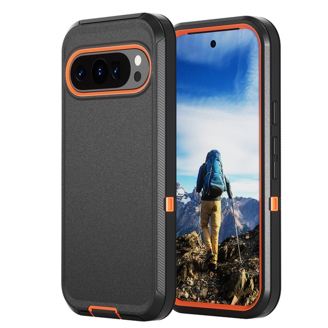 Shockproof 3 in 1 Combo Hybrid TPU PC Mobile Phone Case Cover for Google Pixel 9 9 Pro XL Cases