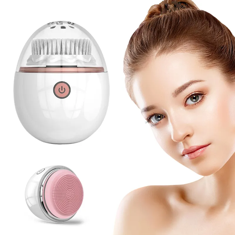 Belleza mini escova de silicone vibratória para limpeza facial, equipamento de beleza e limpeza facial 2020