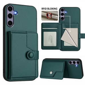 พร้อมช่องใส่บัตรเคสหนังสำหรับ <span class=keywords><strong>Samsung</strong></span> Galaxy ขอบ S25บวก S24 M56 S21 S23เป็นพิเศษเคสด้านหลัง A06 F06 - Product Image 5