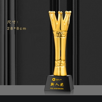 Trophée en résine personnalisé pour le sport et la musique, en or et argent, trophée en cristal de football pour médailles et plaques sportives