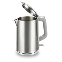 Bouilloire Électrique Grande Capacité 2,5 L, Ouverture Automatique à 1 Touche, Double Paroi Anti-Brûlure, Acier Inoxydable Sans Soudure pour Cuisine Domestique