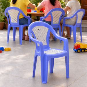 Chaise de jardin en plastique PP colorée, largeur 50 cm, empilable, légère, durable, imperméable, confortable, portable, pour terrasse extérieure - Product Image 1