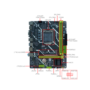 Placa Mae <span class=keywords><strong>DDR4</strong></span> Bo mạch chủ Intel 6 7th 8th và 9th thế hệ CPU hm175 Chipset Máy tính để bàn Bo mạch chủ - Product Image 4