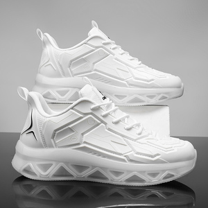 Zapatos Deportivos Casuales para Hombre, para Correr, para Todas las Temporadas, Elegantes, de Caña Baja, Transpirables, con Suela de PVC, de Tela, de Color Sólido, Antideslizantes, con Cordones - Product Image 4
