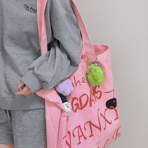 Bolsa de Mano Ecológica de Lona de Algodón Orgánico con Asa de Cuerda, Cierre de Cremallera y Correa para el Hombro - Bolsas de Compras Personalizables al por Mayor - Product Image 3