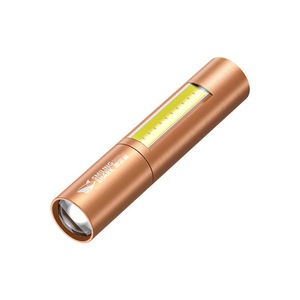 สไมล์ลิ่ง ชาร์คไฟฉายขนาดเล็กอลูมิเนียมอัลลอยด์แบบยืดหดได้ USB ชาร์จไฟ LED แบบพกพาสำหรับกลางแจ้ง - Product Image 3