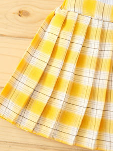 Conjunto de Ropa de Verano 2022 para Niños, Blusa Blanca y Falda, Traje de 2 Piezas, Ropa a Cuadros para Bebé - Product Image 6