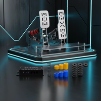 Pedales de Carreras SIMSONN PRO Negros Hidráulicos con Sensor de Presión, Compatibles con Juegos de PC, Conexión USB para PC