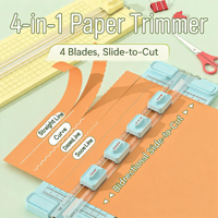 Coupe-papier 4-en-1 A4, outil de découpe, couteau artisanal multicolores