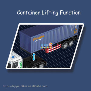 Modelo de Caminhão Contêiner RC em Escala 1:12 com Controle Remoto 9Ch 2.4G com Luzes e Música - Product Image 4