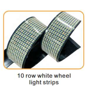 10 Row White Wheel Light Strips - Product Image 1