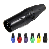 Connecteur de câble XLR mâle 5 broches en gros avec capuchon codé par couleur (6 couleurs) pour éclairage de scène DMX, projecteurs mobiles, éclairage LED Par et consoles