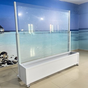 Bespoke Glass <strong>Railing</strong> <strong>Planter</strong> Combo Custom Glass Height, <strong>Planter</strong> Dimension, Powder Coat Color &amp; Caster Type - Product Image 3