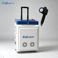 Machine de nettoyage au laser à fibre industrielle HJZ LASER 500W, système multifonction 4-en-1, refroidissement par eau/air, facile à utiliser pour la rouille