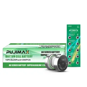 Pujimax 200pcs Alkaline nút pin gói tương thích mô hình AG3 192 LR14 392 l736 1.5V nút pin cho đồ chơi đồng hồ máy tính
