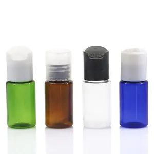 Squeezable pet cosmetic empty lotion 50 ml plastic bottle flip top disc cap 24/410 15ml blue