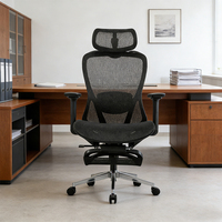 Chaise de bureau exécutive élégante à dossier haut en maille, chaise de bureau ergonomique