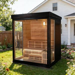 Sauna Cuadrada de Leña para Exteriores, Sauna Móvil, Casa Contenedor de Madera Sólida, Sauna Exterior, Sauna Seca - Product Image 5