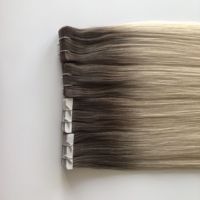 100% cheveux humains Remy brut Double dessiné Invisible vierge ruban dans les cheveux humains en gros russe ruban dans les Extensions de cheveux