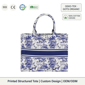Wholesale Custom Printed Medium Eco-Friendly Burlap Jute Canvas <strong>Rope</strong> Handle Shopping Tote <strong>Bag</strong> Paired Daily Advertising - Product Image 1