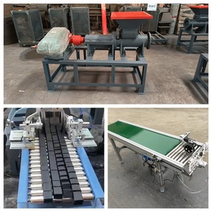 Ligne de production automatique de briquettes de charbon de bois Machine de découpe de sciure et de poussière avec composant moteur - Product Image 5