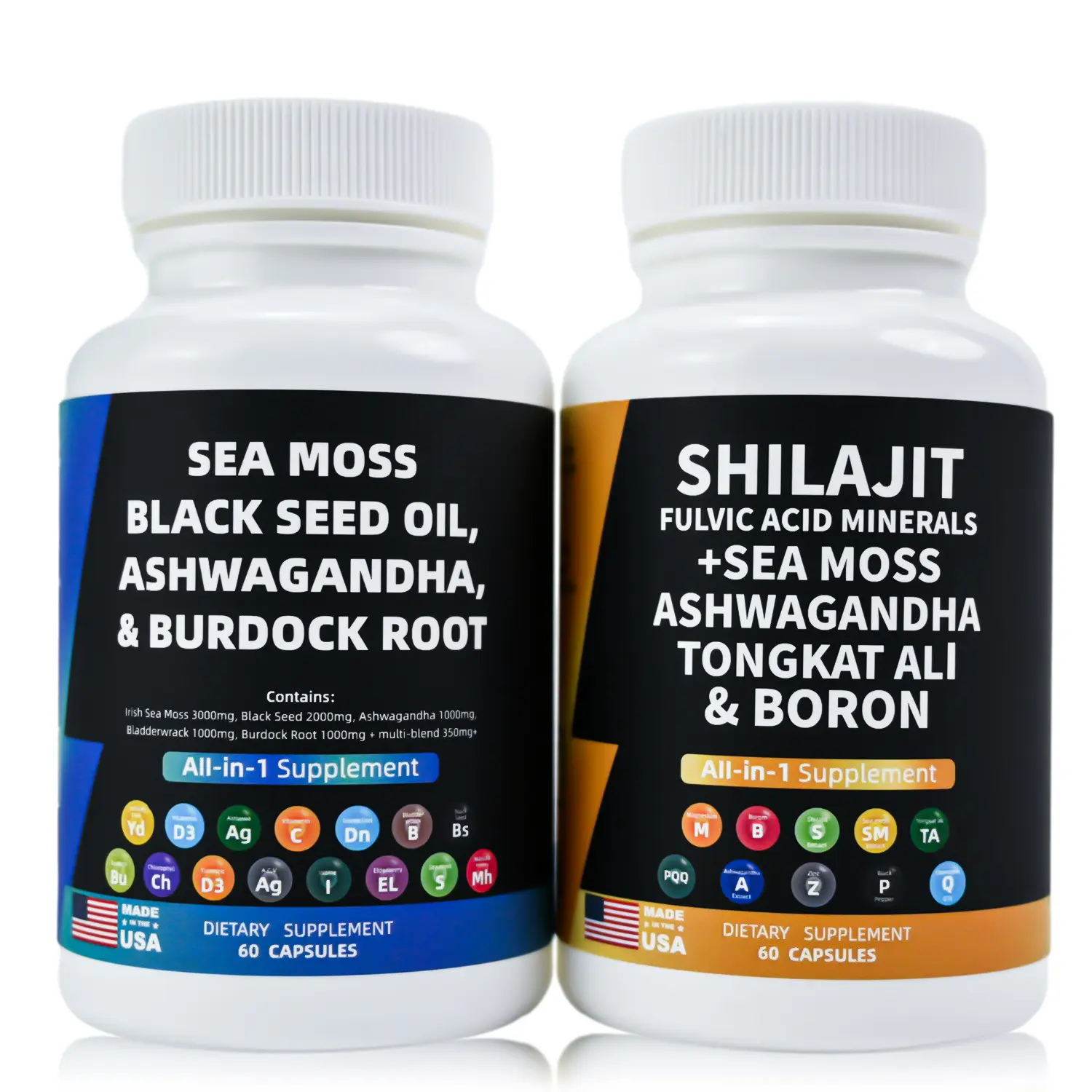 Sunigreen Shilajit Capsules Voor Energie Zeemos Capsules Ashwagandha Klit Wortelsupplement Voor Immuunondersteuning Gezond Gewicht