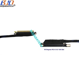 90 độ Angled <span class=keywords><strong>PCIe</strong></span> 16X PCI-E 4.0 X16 <span class=keywords><strong>Card</strong></span> đồ họa GPU Riser mở rộng cáp bện lưới 0.4m 0.5M 0.6m 0.8m cho ai máy chủ - Product Image 5