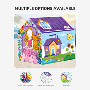 Juguete deportivo <span class=keywords><strong>para</strong></span> interiores DIY, pigmento lavable, Garabato <span class=keywords><strong>para</strong></span> niños, tienda de campaña, material de tela inspirado en garabatos de dinosaurios <span class=keywords><strong>para</strong></span> niños y niñas - Product Image 3