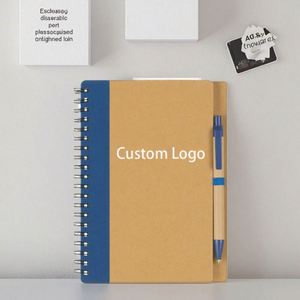 Customizable A5 Size Spiral Notebook Eco-Friendly Kraft Paper Hardcover <b>Journal</b> Pen Personalized Promotional Office Stationery - Product Image 3