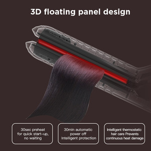 Wholesale Customization PTC Rapid Heating Anti-scald Design Adjustable 5 Temperature 2-in-1 <strong>Hair</strong> Curler <strong>Hair</strong> <strong>Straightener</strong> - Product Image 6