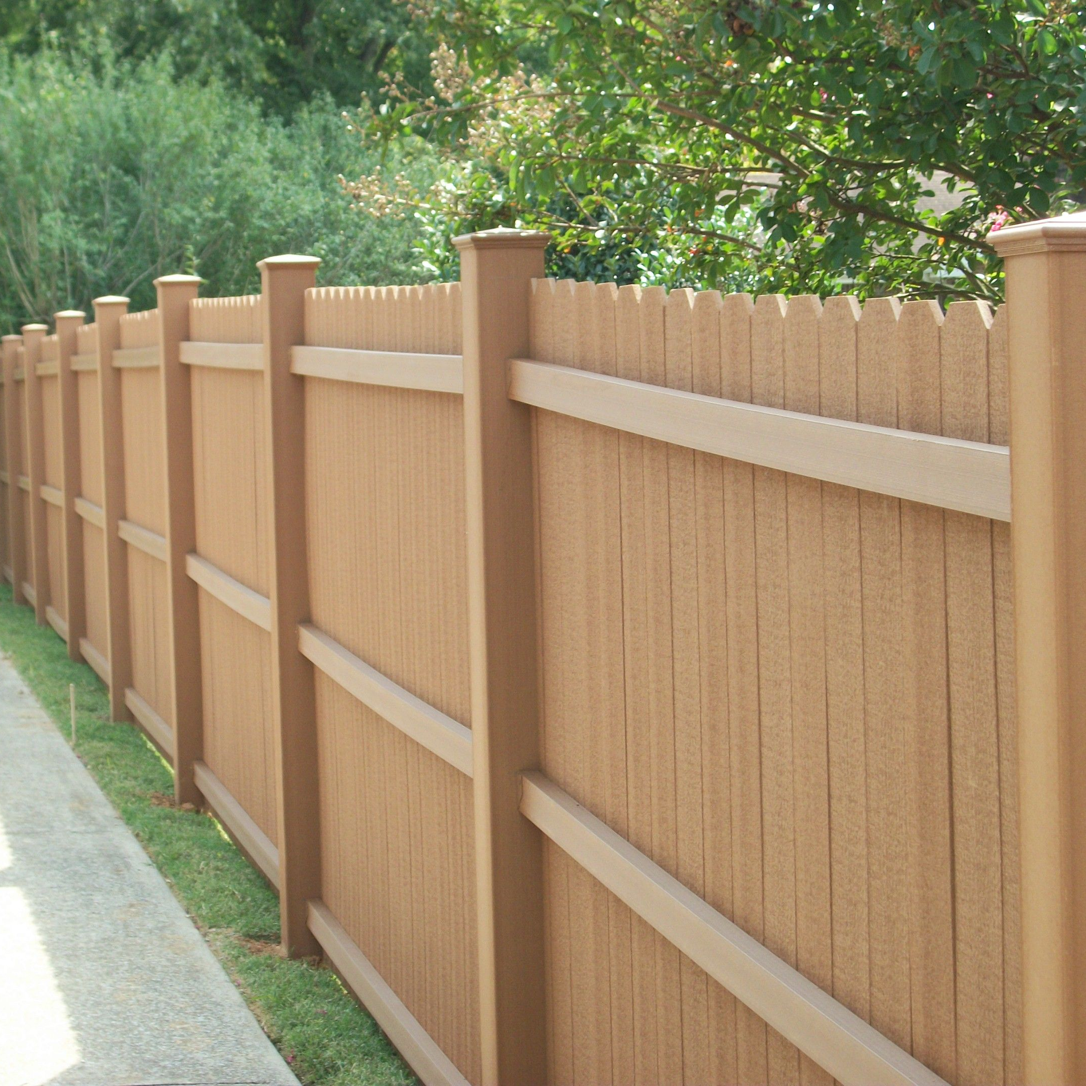 Modern type wood embossing all weather Durable anti-acid outdoor garden fence