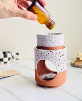 Brûleur à huile en céramique, chauffe-cire, porte-bougie chauffe-plat, diffuseur d'aromathérapie, décoration de salle de spa et de yoga, cadeau anti-stress